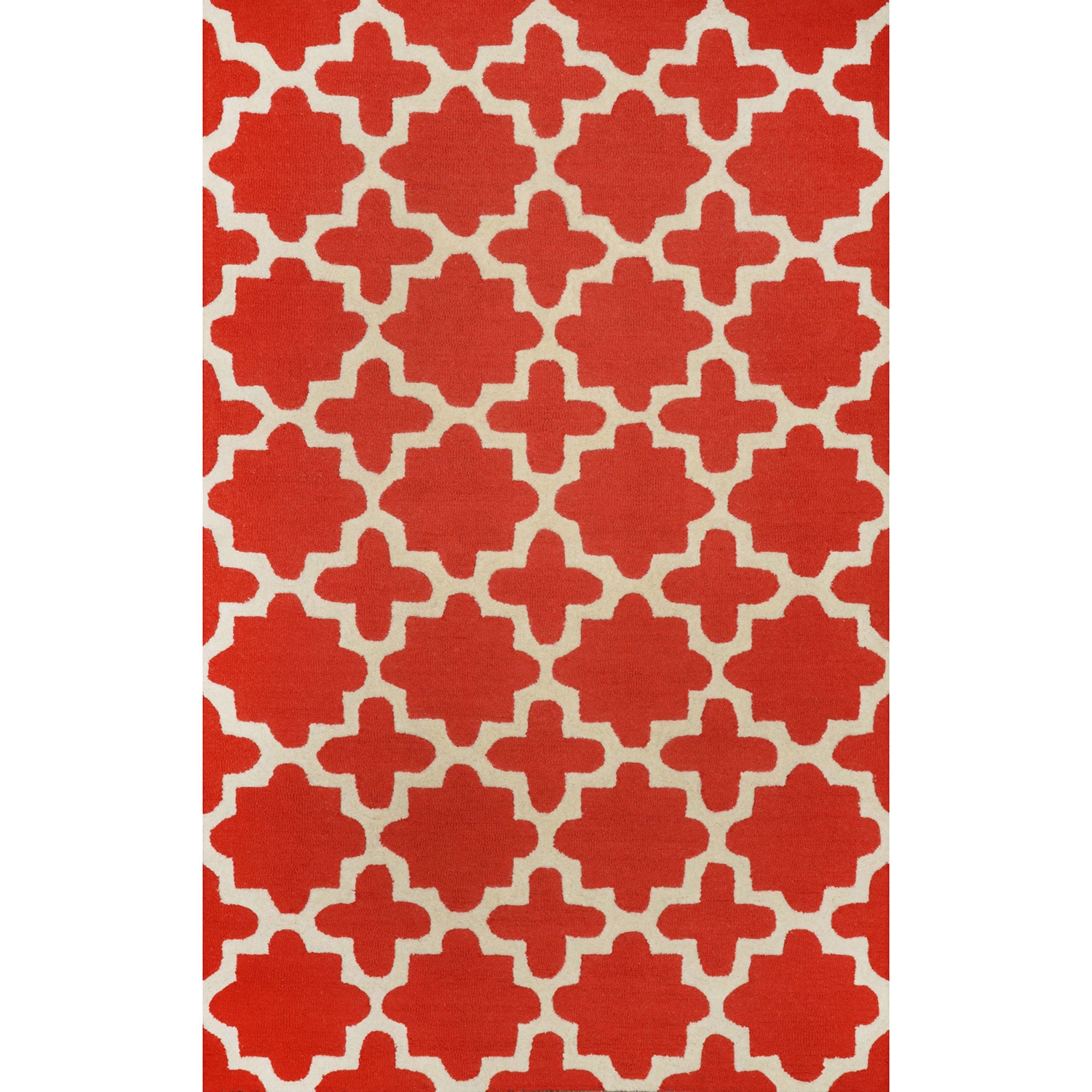 Nuloom Hand tufted Moroccan Trellis Wool Red Rug (5 X 8)