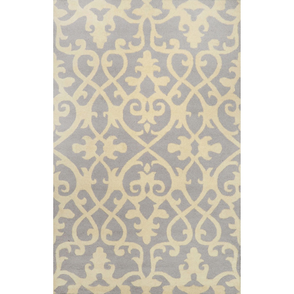 Nuloom Hand looped Wool Grey Rug (5 X 8)