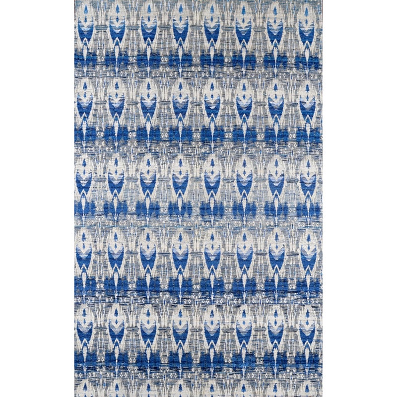 Nuloom Flatwoven Silk Blue Rug (7 6 X 9 6)