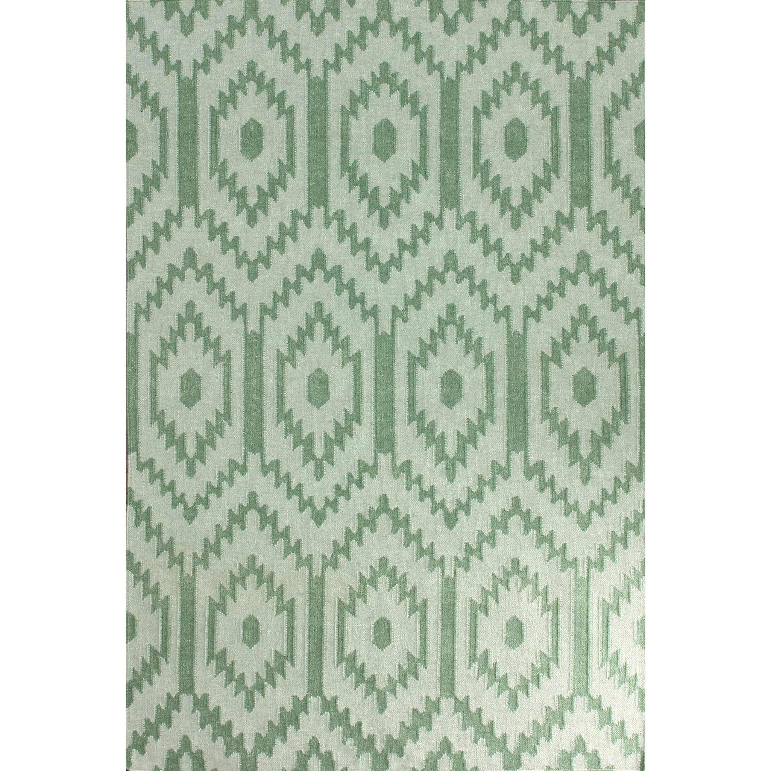 Nuloom Flat Woven Wool Green Rug (5 X 8)