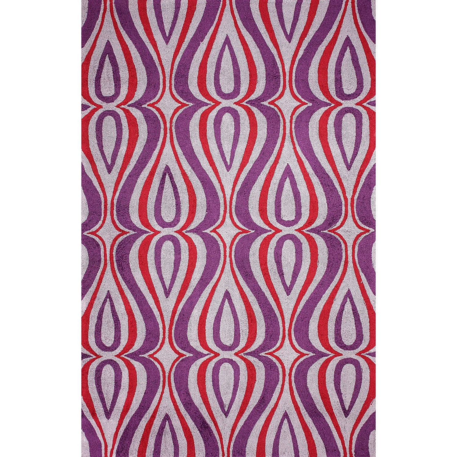 Nuloom Hand hooked Synthetics Purple Rug (7 6 X 9 6 )