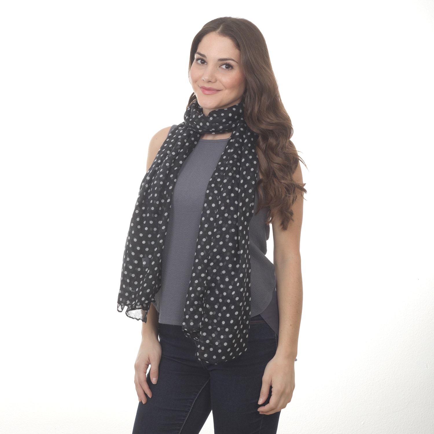 Polka Dot Design Shawl