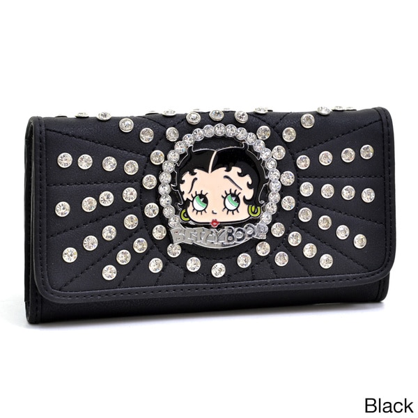 Betty Boop Rhinestone and Multi studded Checkbook Wallet   16206297