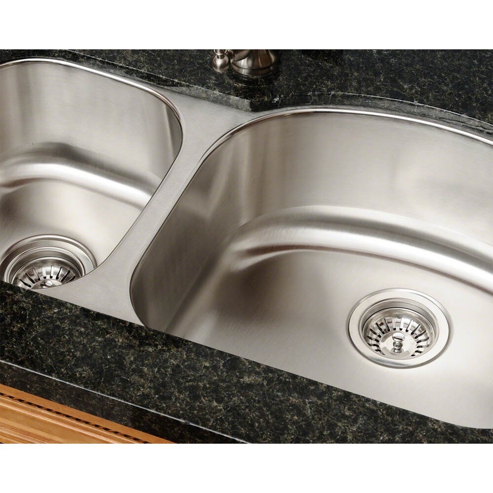 Polaris Sinks Pr105 16 Offset Double Bowl Stainless Steel Polaris Sinks Pr105 16 Offset