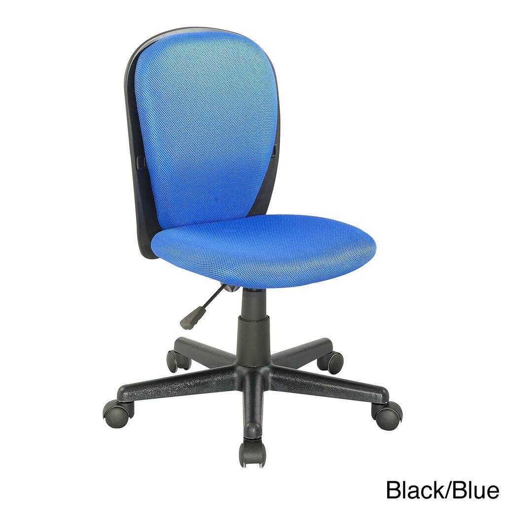 Somette Two-tone Fabric-covered Youth Desk Chair
