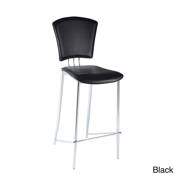 Shop Somette Chrome/ Vinyl 26-inch Counter Height Stool ...