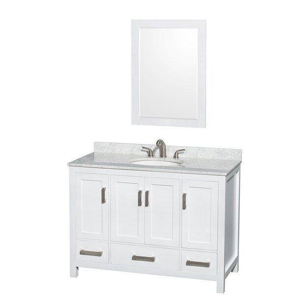 Wyndham Collection Sheffield White 48-inch Single Vanity