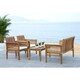 Safavieh Outdoor Living Carson Acacia Wood 4-piece Furniture Set - Thumbnail 4
