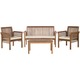 Safavieh Outdoor Living Carson Acacia Wood 4-piece Furniture Set - Thumbnail 5