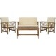 Shop Safavieh Fontana Beige Acacia Wood 4-piece Outdoor ... Shop Safavieh Fontana Beige Acacia Wood 4-piece Outdoor ... on Safavieh Fontana 4 Piece Outdoor Set id=70702
