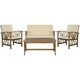 Safavieh Outdoor Living Fontana Beige Acacia Wood 4-piece Furniture Set - Thumbnail 4