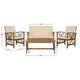 Safavieh Outdoor Living Fontana Beige Acacia Wood 4-piece Furniture Set - Thumbnail 7