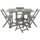 Safavieh Arvin Grey Wash Acacia Wood 5-piece Outdoor Dining Table Set - Thumbnail 5