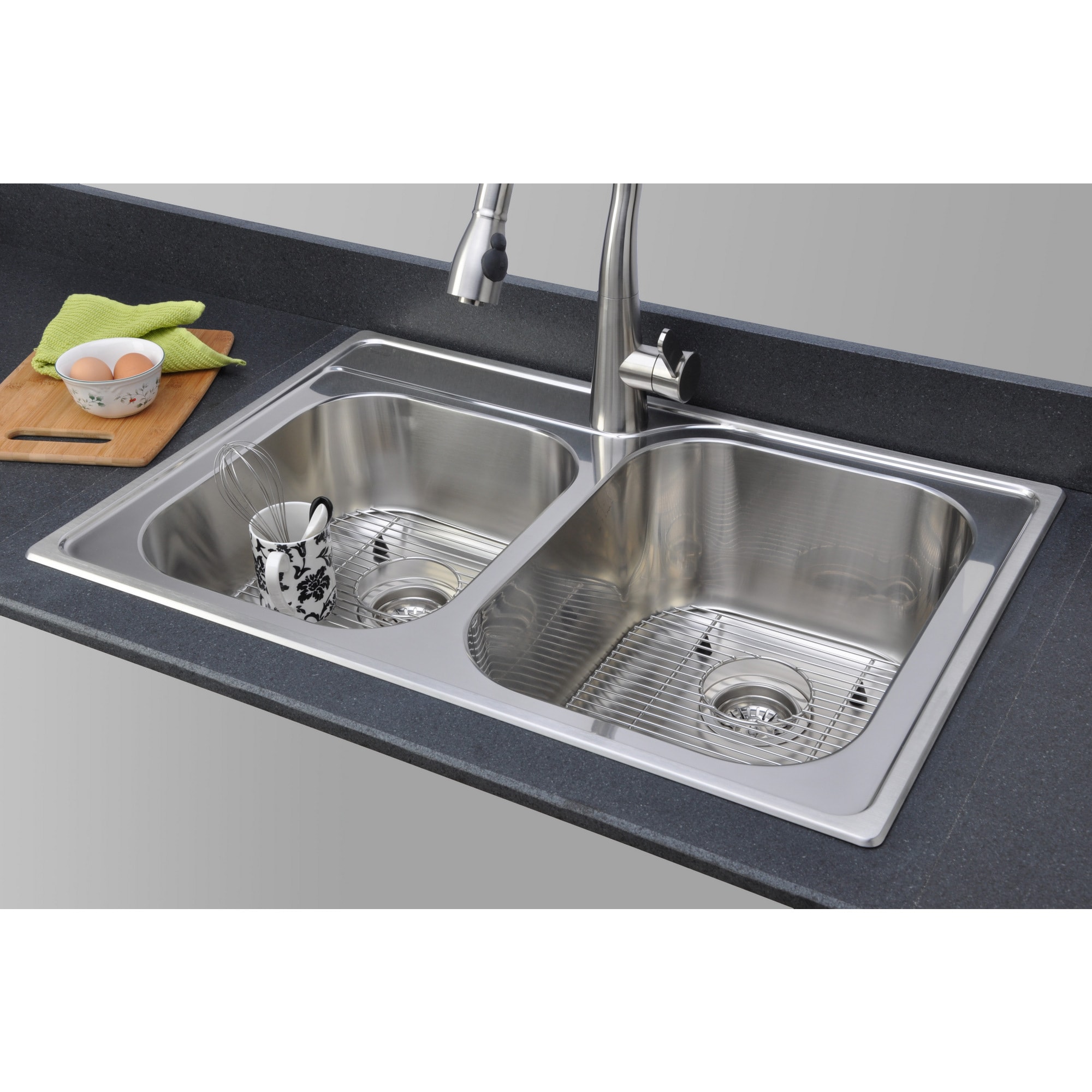 Wells Sinkware 18 gauge Double Bowl Topmount Stainless Steel Kitchen Sink