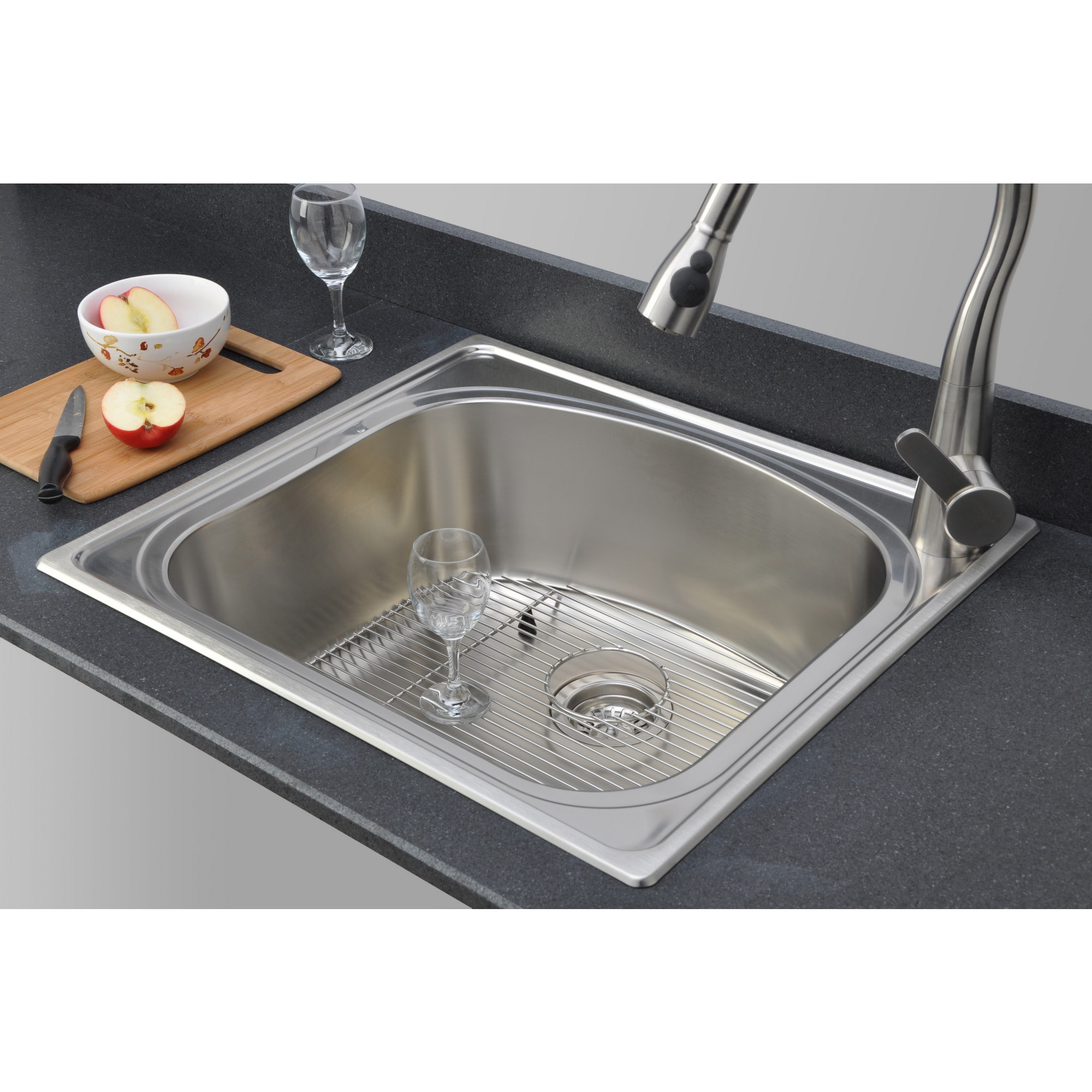 Wells Sinkware 18 gauge Single Bowl Topmount Stainless Steel Kitchen Sink