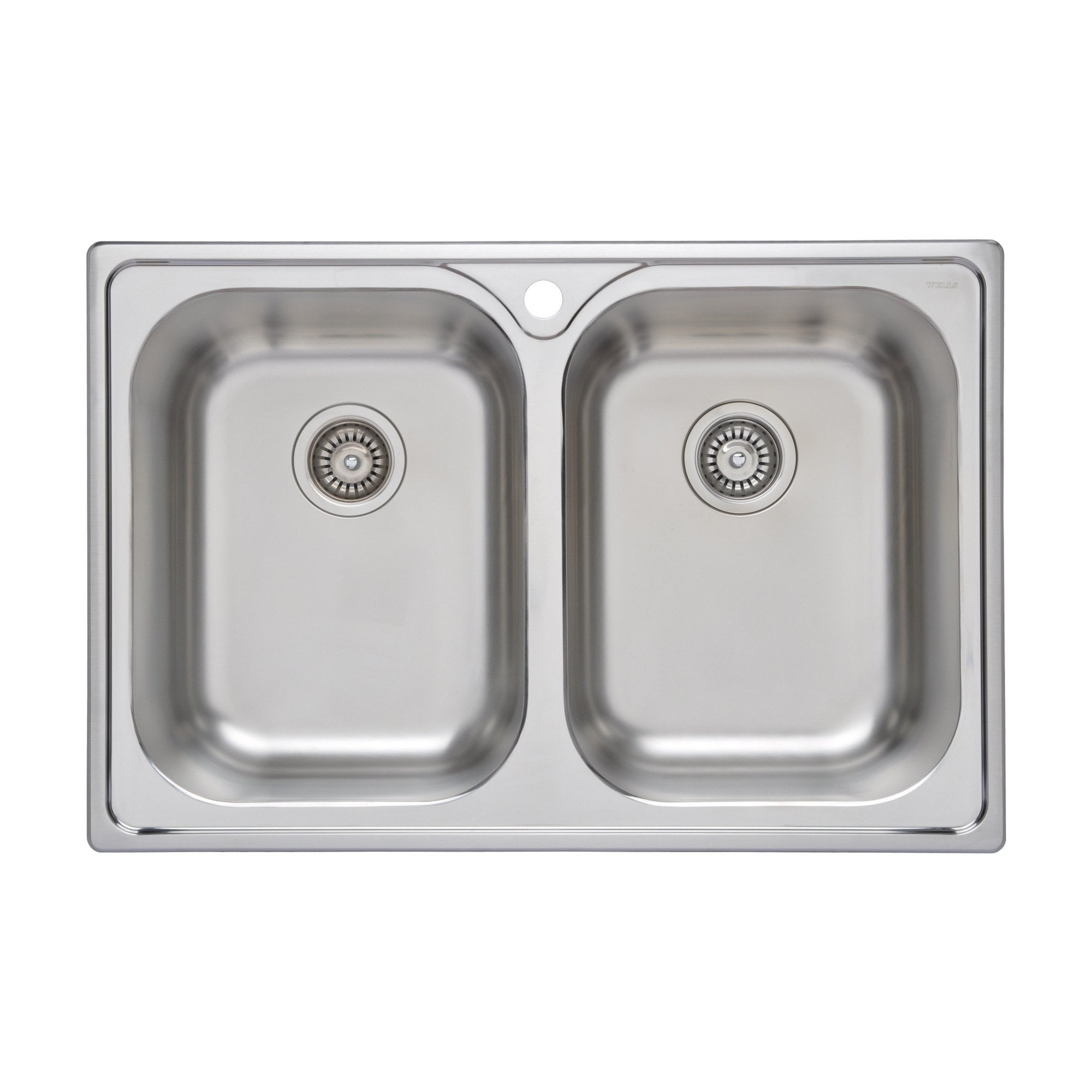 Wells Sinkware 33 inch 18 Gauge Double Bowl Topmount Stainless Steel Kitchen Sink