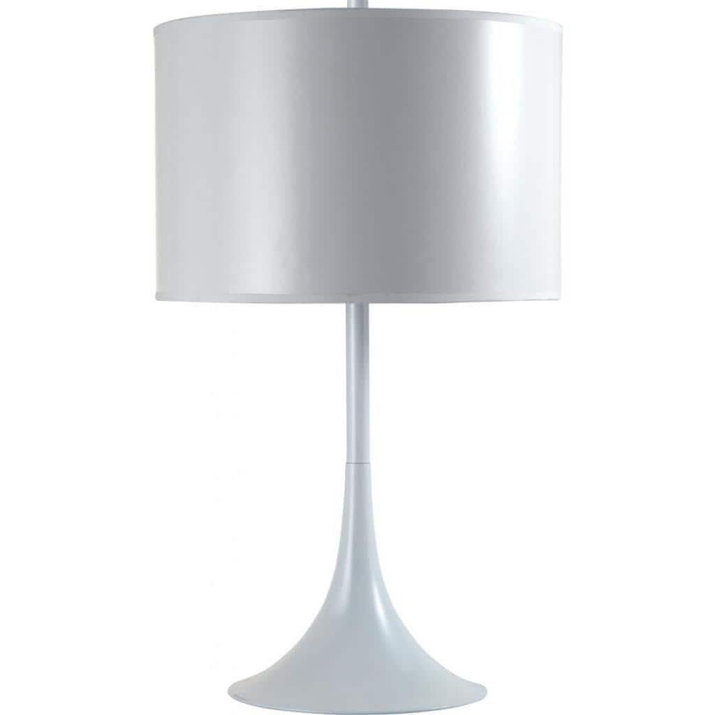 Single-light Modern White Metal Table Lamp