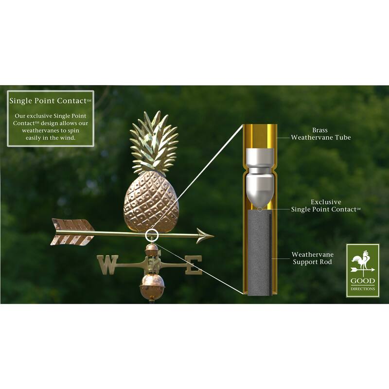 Pineapple Pure Copper Weathervane by Good Directions