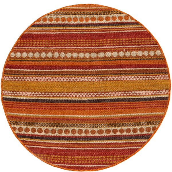 Shop Handwoven Sindhi Rust Jute Round Rug 8' On Sale Free Shipping Today
