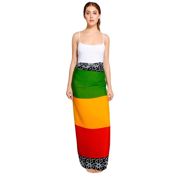 Handmade Womens Rasta LIfe Sarong (Indonesia)