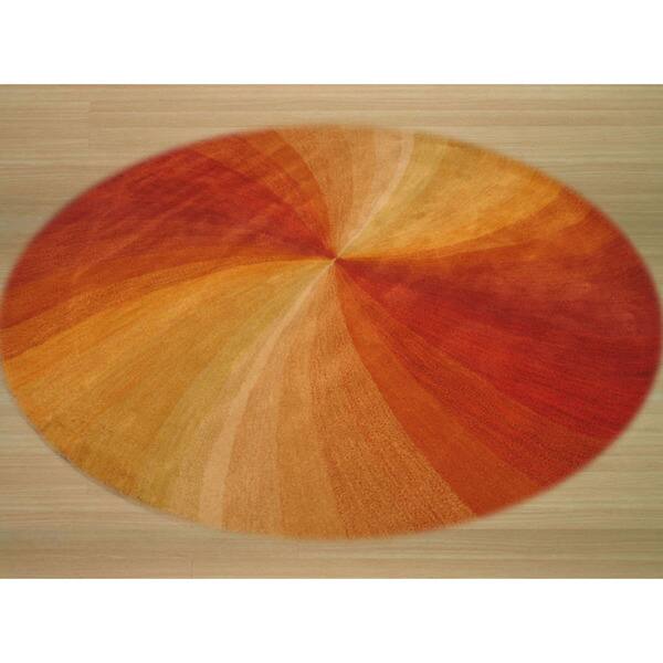 Home Decor Orang. E Contemporary Abstract Swirl Area Rug by EORC Stylish and Eye-Catching Rug for Adding a Modern Touch
