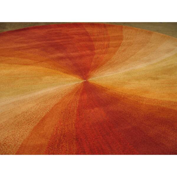 Home Decor Orang. E Contemporary Abstract Swirl Area Rug by EORC Stylish and Eye-Catching Rug for Adding a Modern Touch