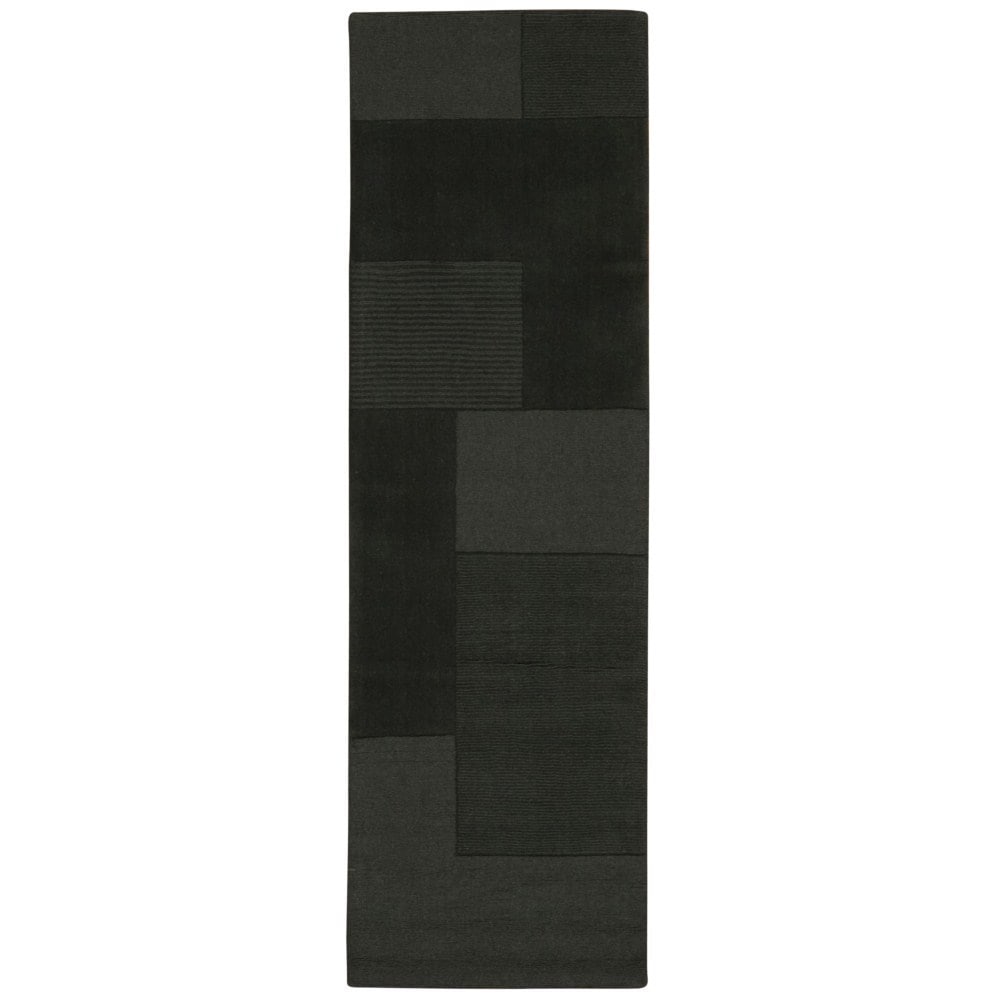 Calvin Klein Hand loomed Grid Bowery Atlantic Wool Rug (23 X 76)