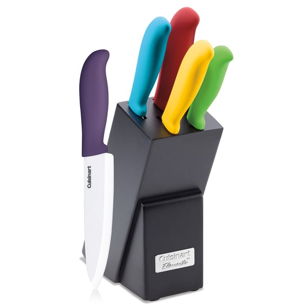 Shop Cuisinart 6-piece Ceramic Color Cutlery Block Set - Free Shipping