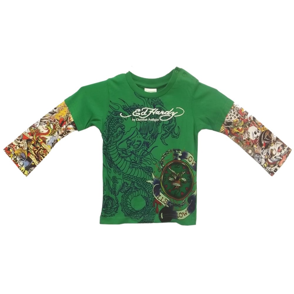 Ed Hardy Baby Double Sleeve T shirt