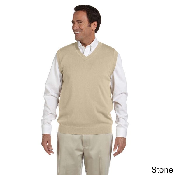 PJ PAUL JONES Mens V-Neck Argyle Hallow Pullover Sweaters Slim Fit Lightweight Soft Knit
