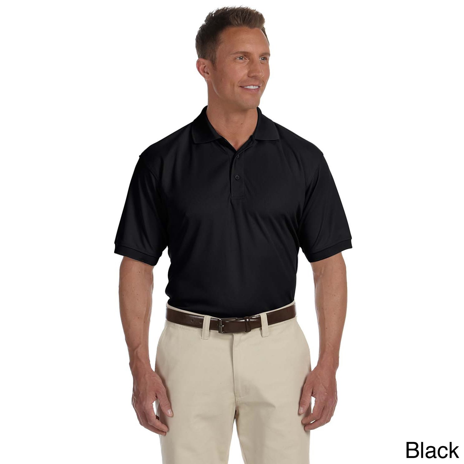 Mens Dri fast Advantage Solid Mesh Polo Shirt