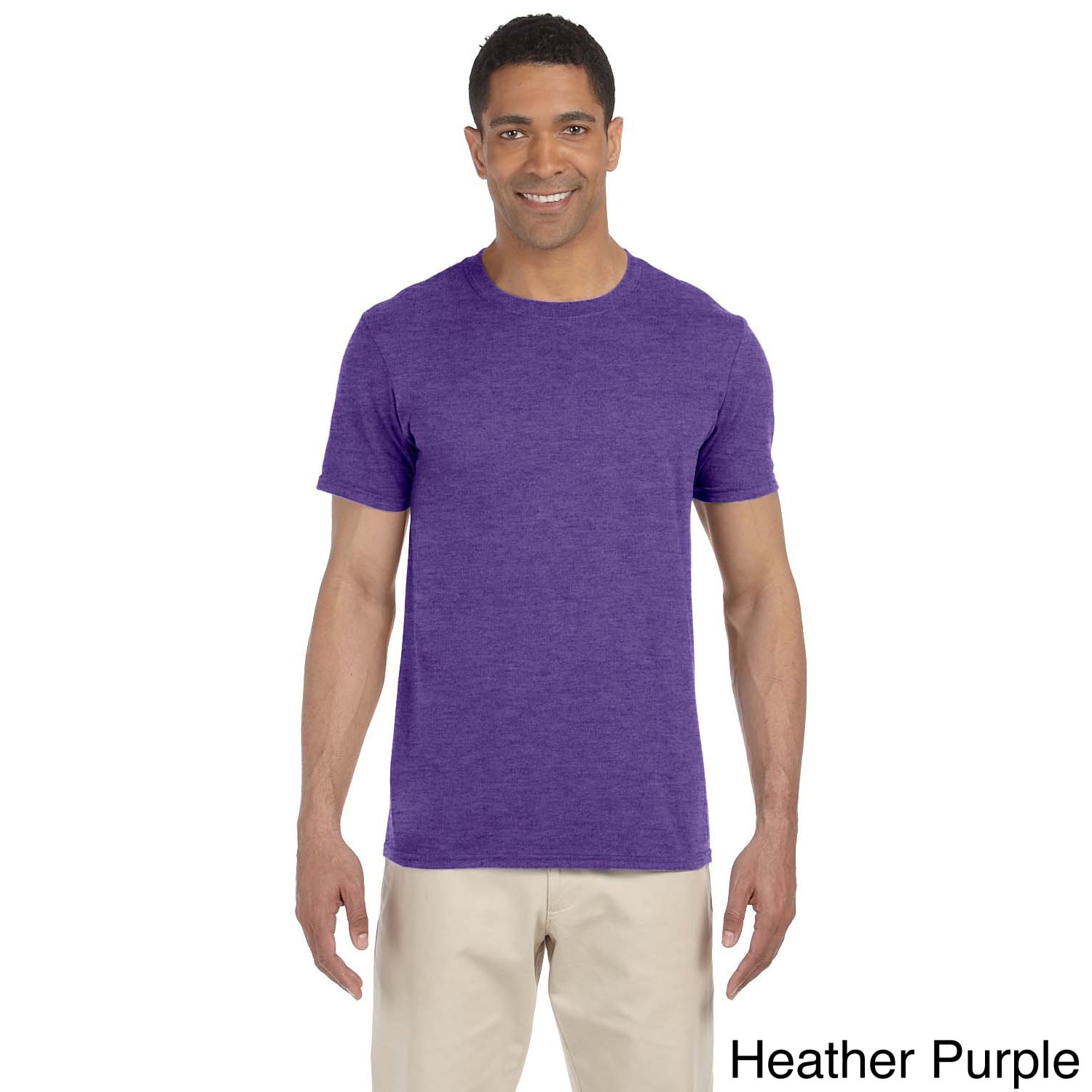 Gildan Mens Softstyle Fashion T shirt Purple Size XXL