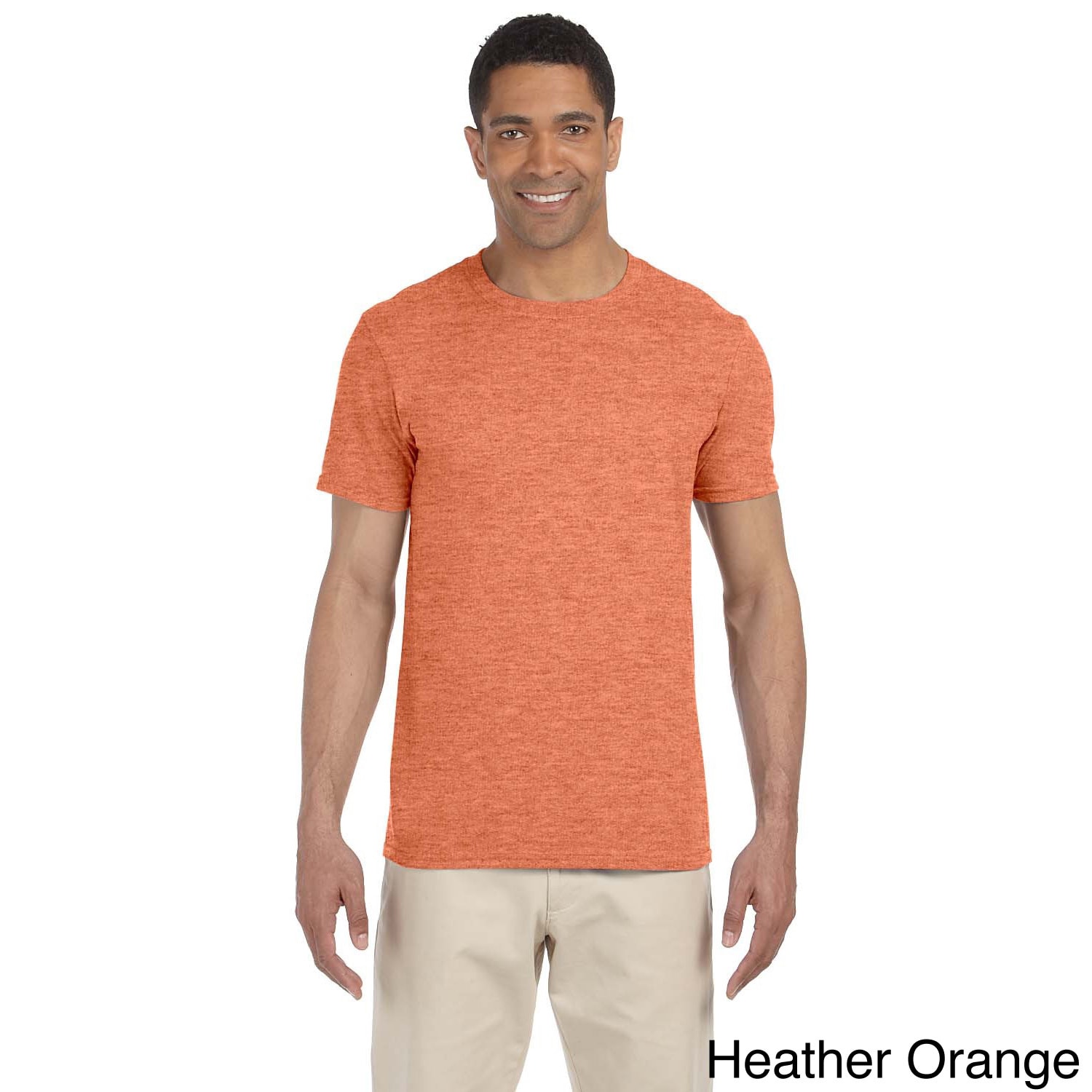 Gildan Mens Softstyle Fashion T shirt Orange Size XXL