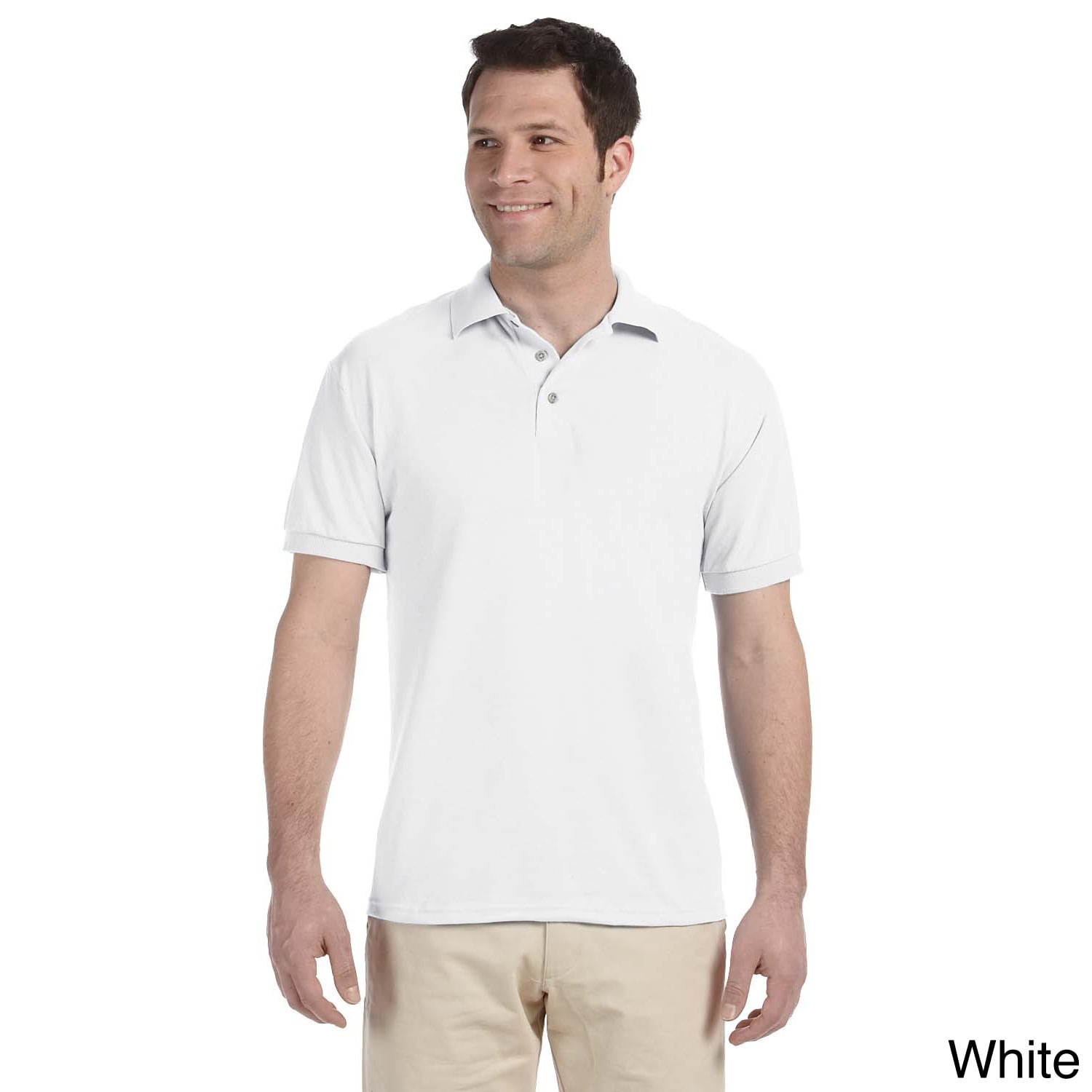 Jerzees Mens Heavyweight Blend Jersey Polo Shirt White Size XXL