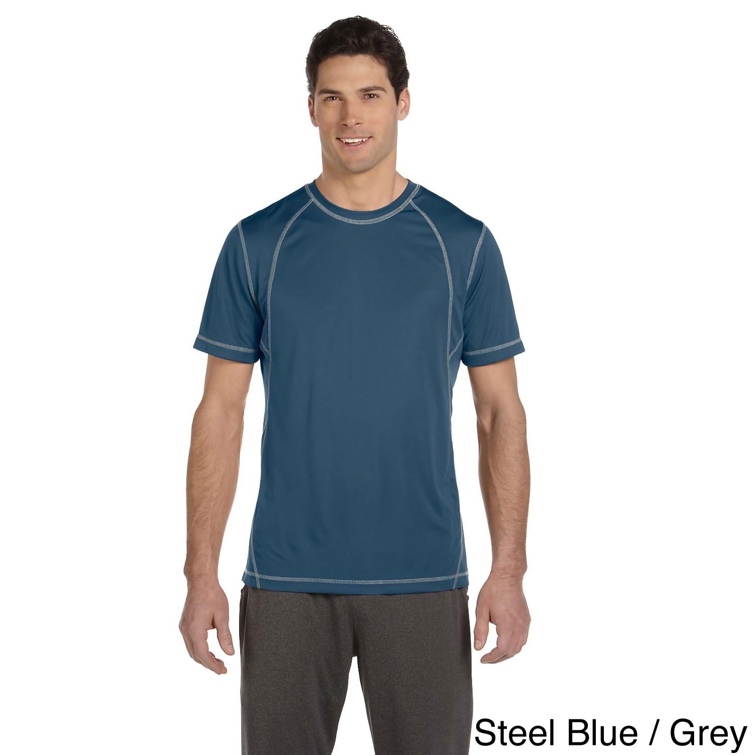 Mens Short Sleeve Interlock Pieced T shirt