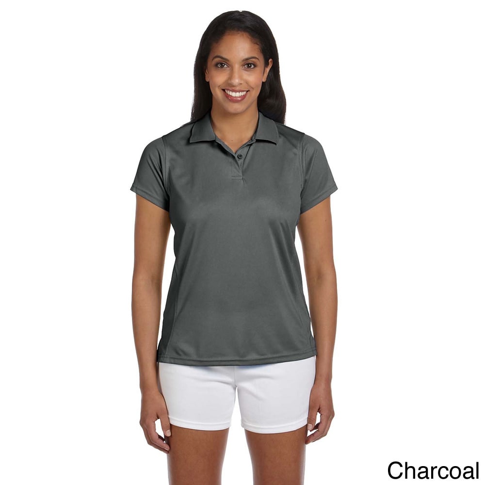 Harriton Ladies 4 Oz. Polytech Polo Grey Size XXL (18)