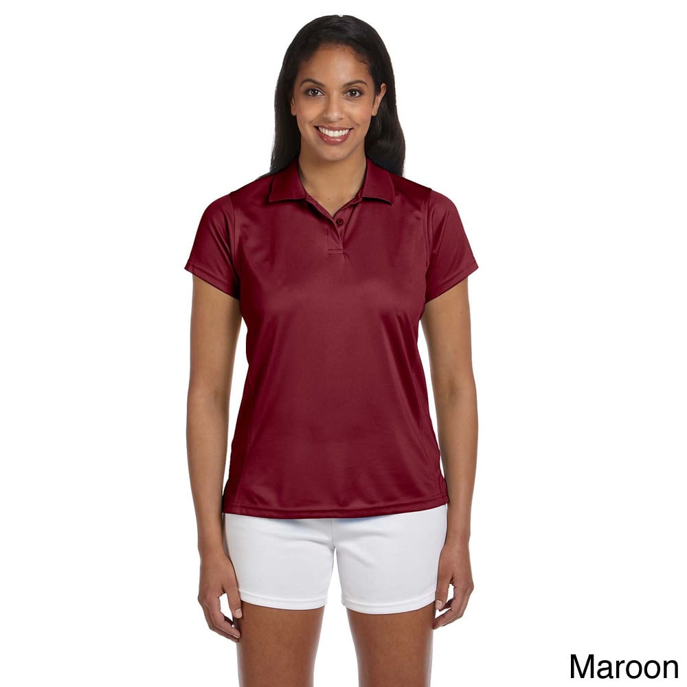 Harriton Ladies 4 Oz. Polytech Polo Brown Size XXL (18)