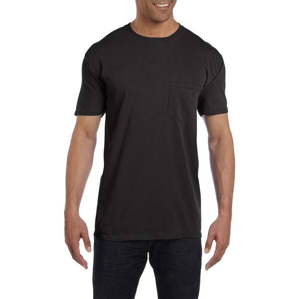 Shop Comfort Colors Men S Black Garment Dyed Pocket Undershirts Pack Of 6 On Sale Overstock 9007981