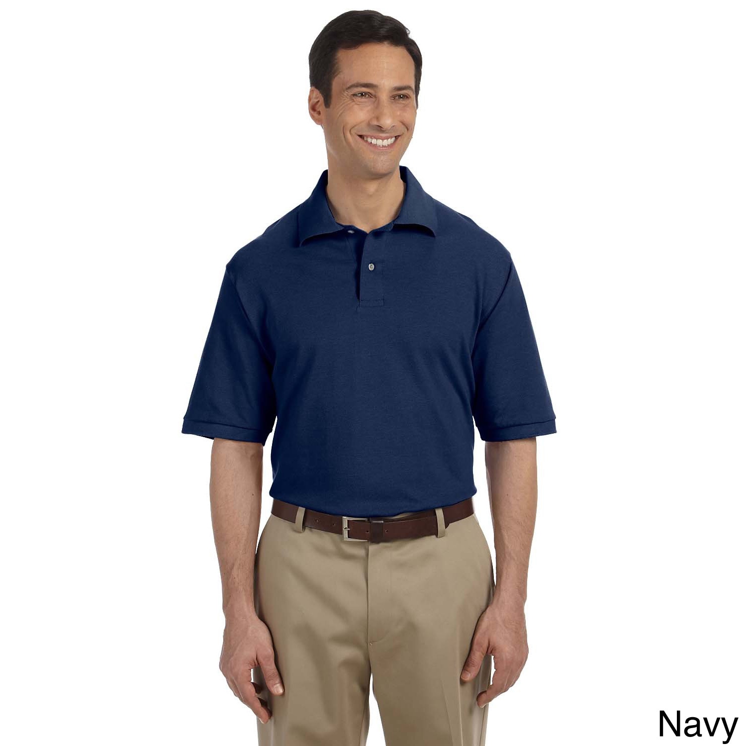 Jerzees Jerzees Mens 6.5 ounce Cotton Pique Polo Navy Size XXL