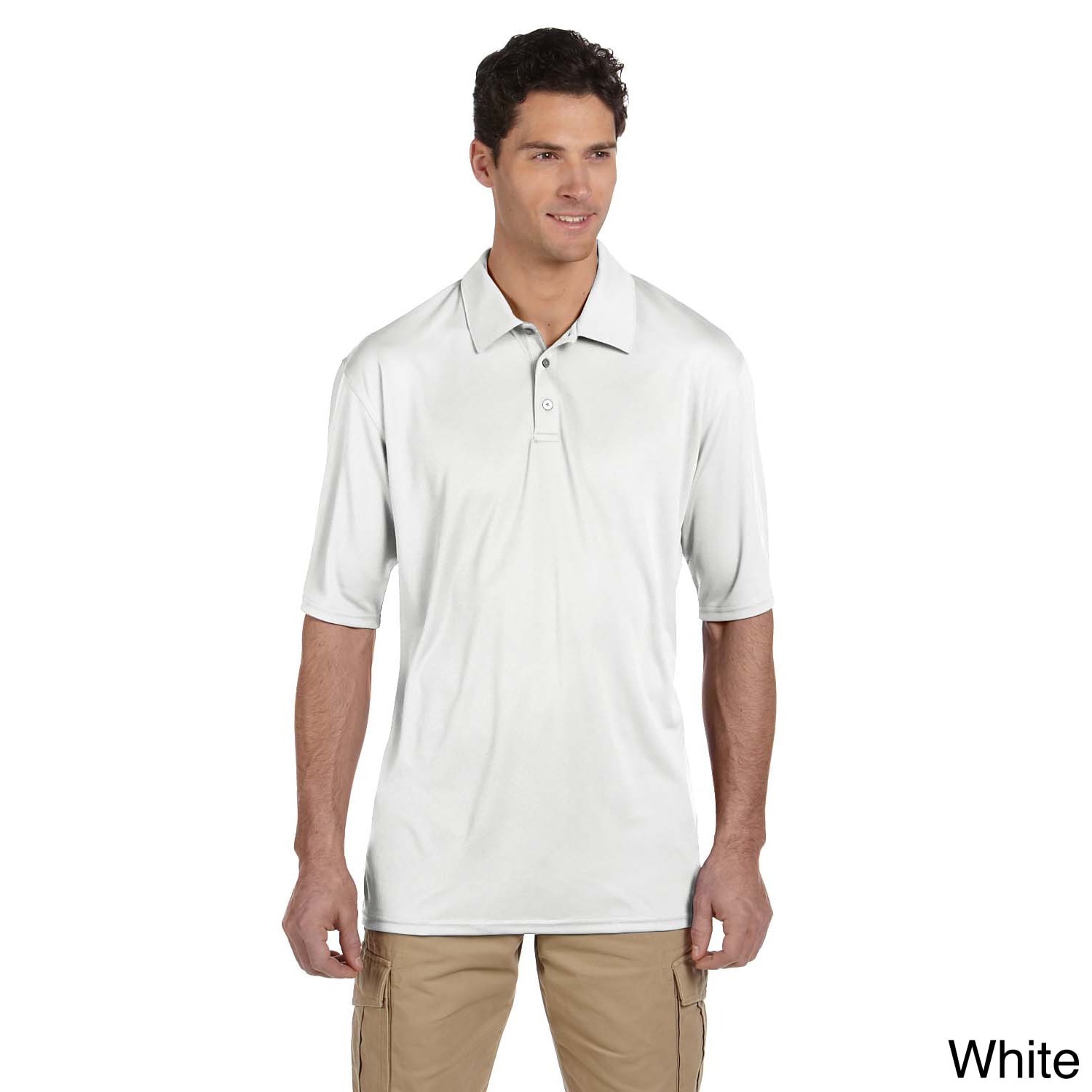 Mens 4.1 ounce 100 percent Polyester Micro Pointelle Mesh Shirt