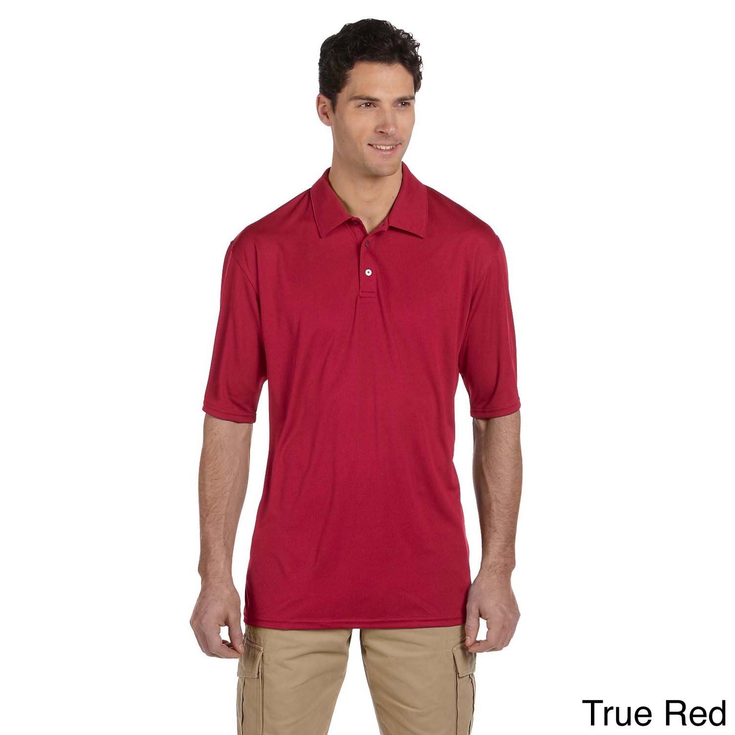 Mens 4.1 ounce 100 percent Polyester Micro Pointelle Mesh Shirt