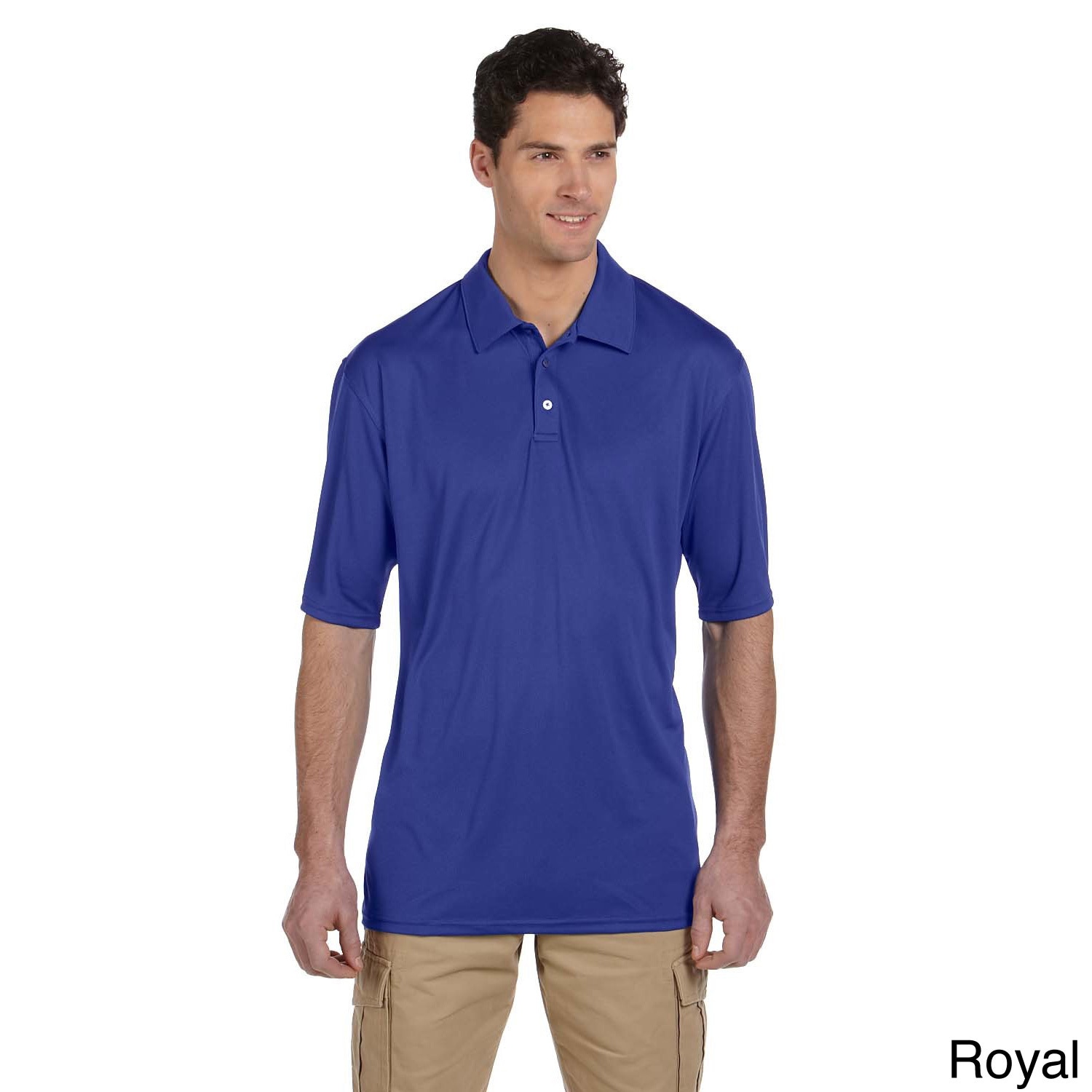 Mens 4.1 ounce 100 percent Polyester Micro Pointelle Mesh Shirt