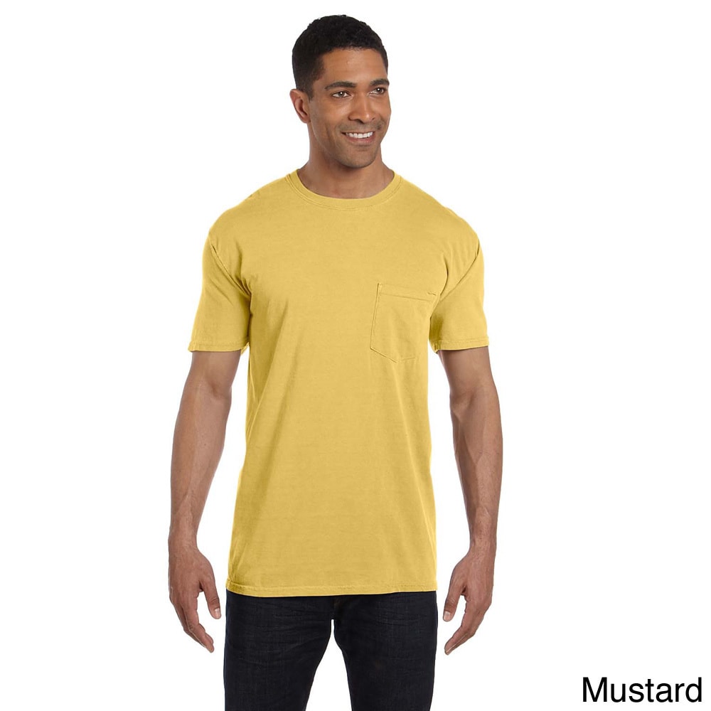 6.1 ounce Garment dyed Pocket T shirt