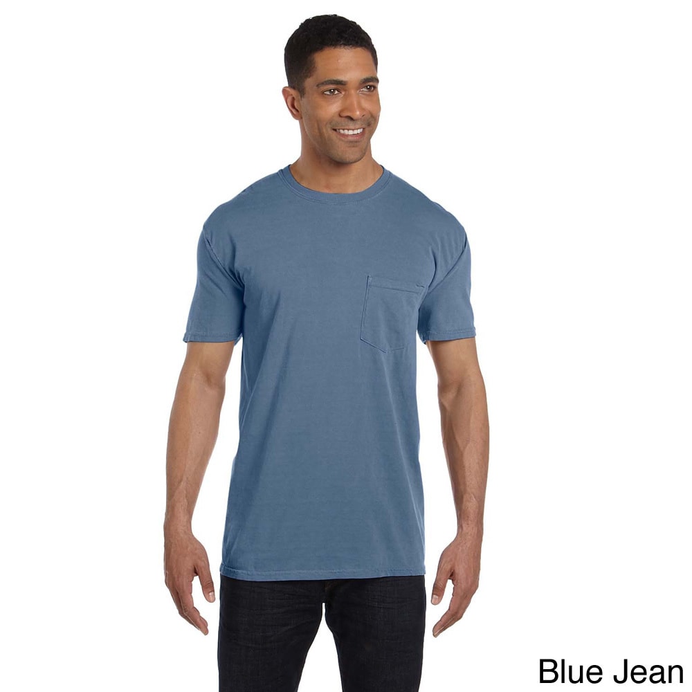 6.1 ounce Garment dyed Pocket T shirt