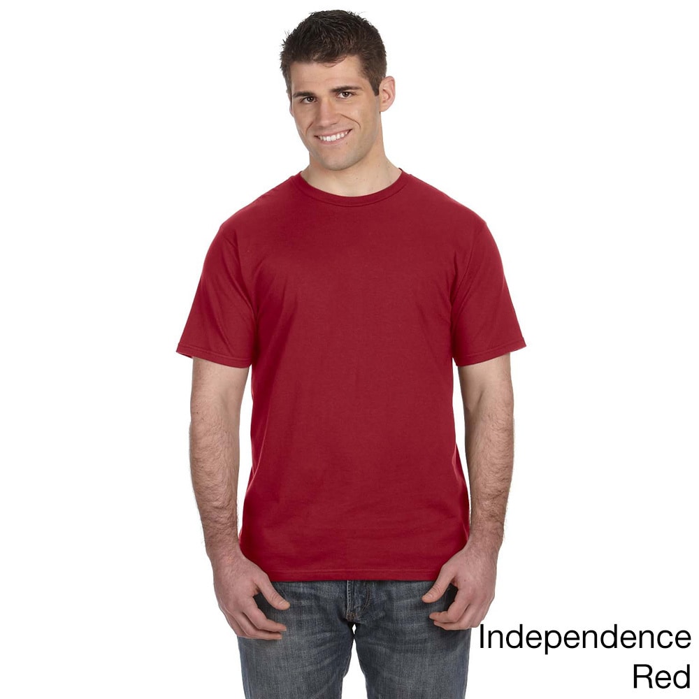 Mens Ringspun Solid Color Short Sleeve Cotton T shirt