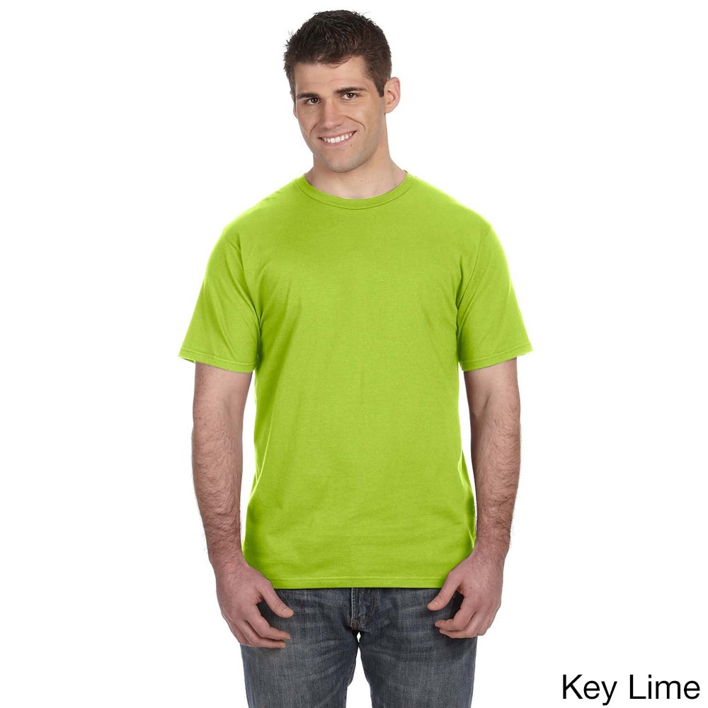 Mens Ringspun Solid Color Short Sleeve Cotton T shirt