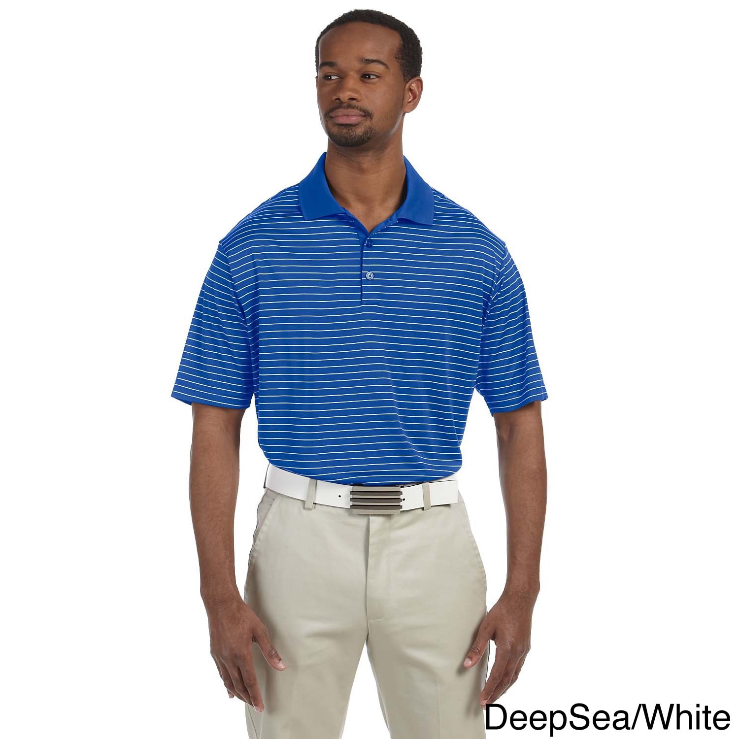 Mens Climalite Pencil Stripe Polo