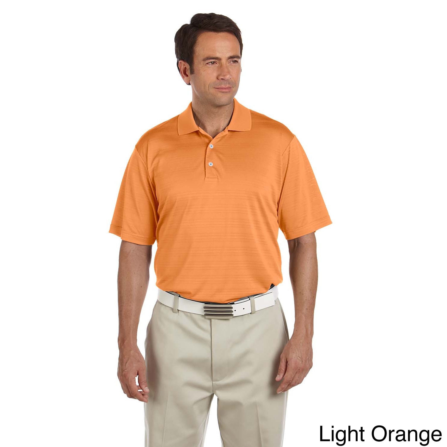 Adidas Golf Mens Climalite Textured Short sleeve Polo Orange Size XXL