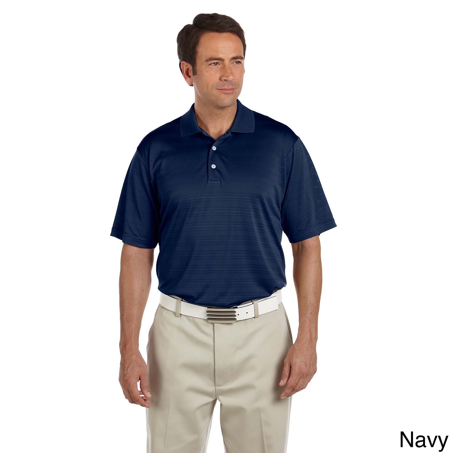 Adidas Golf Mens Climalite Textured Short sleeve Polo Navy Size XXL