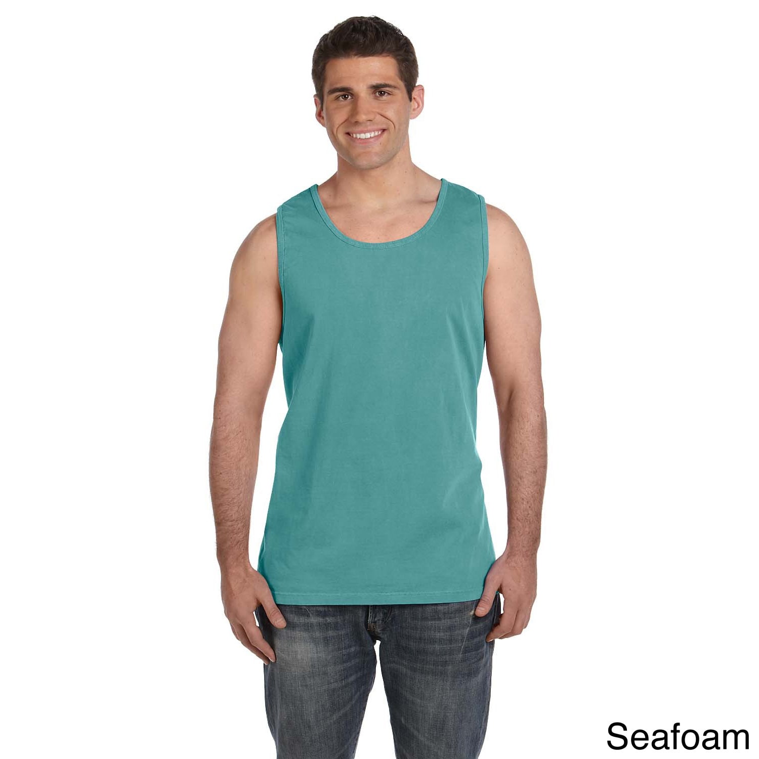 Mens Ringspun Garment dyed Tank Top